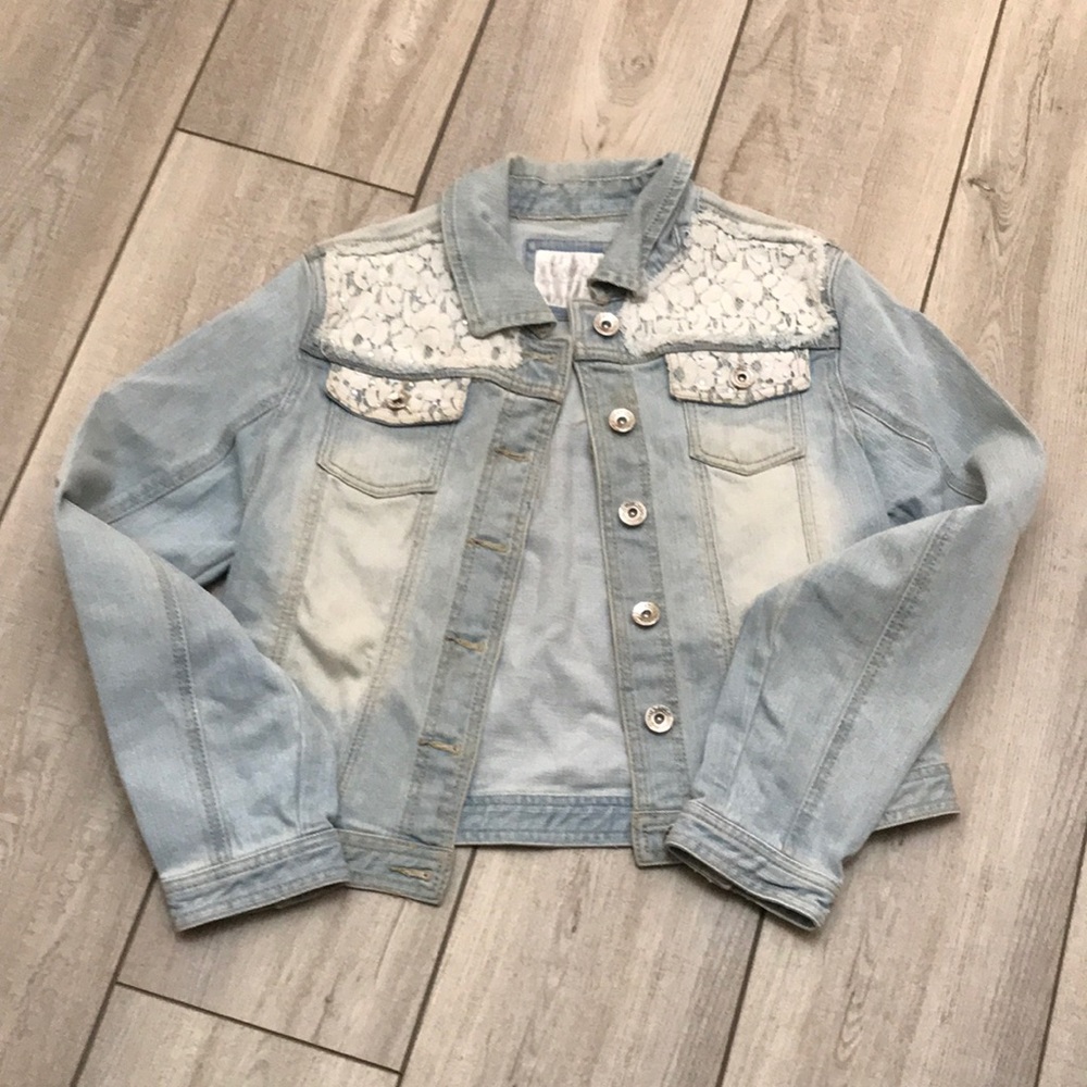 Justice Premium Jean Jacket with Lace